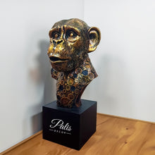 Load image into Gallery viewer, CHIMPANZEE FACE ON BASE
