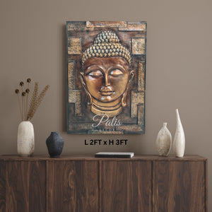 Buddha Face Wall Mural