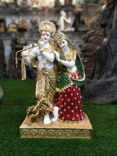 Load image into Gallery viewer, BIG PEACOCK RK 632 RADHA KRISHNA GOLD PLATED STATUE FOR HOME DECOR
