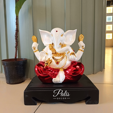 Load image into Gallery viewer, PLAIN LORD GANESHA 422 STATUE ON WOODEN BASE
