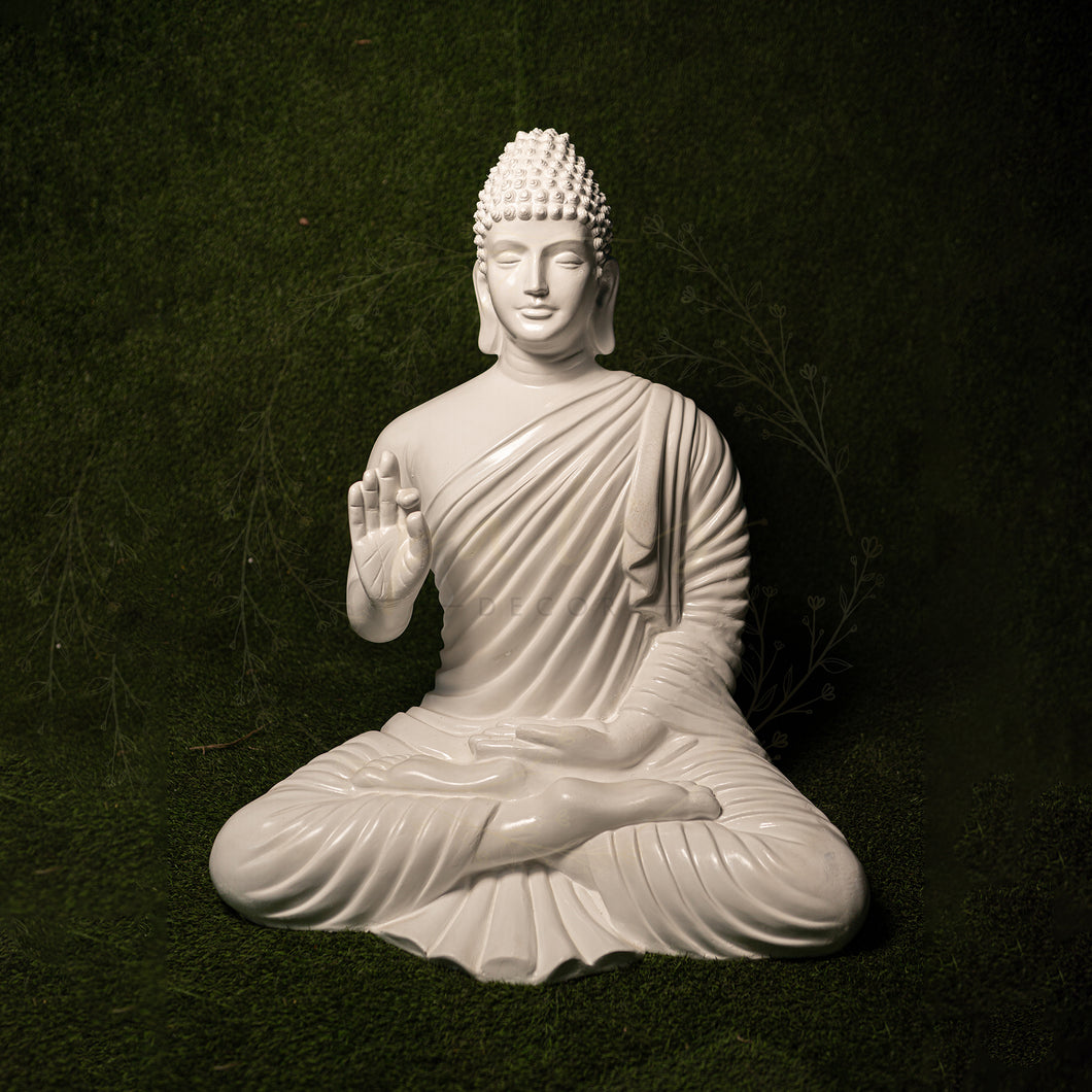 42 inch Crystal White Buddha statue